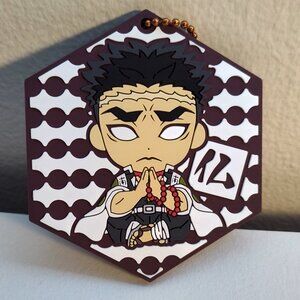 Gyomei Himejima from Demon Slayer Kyun Chara rubber keychain